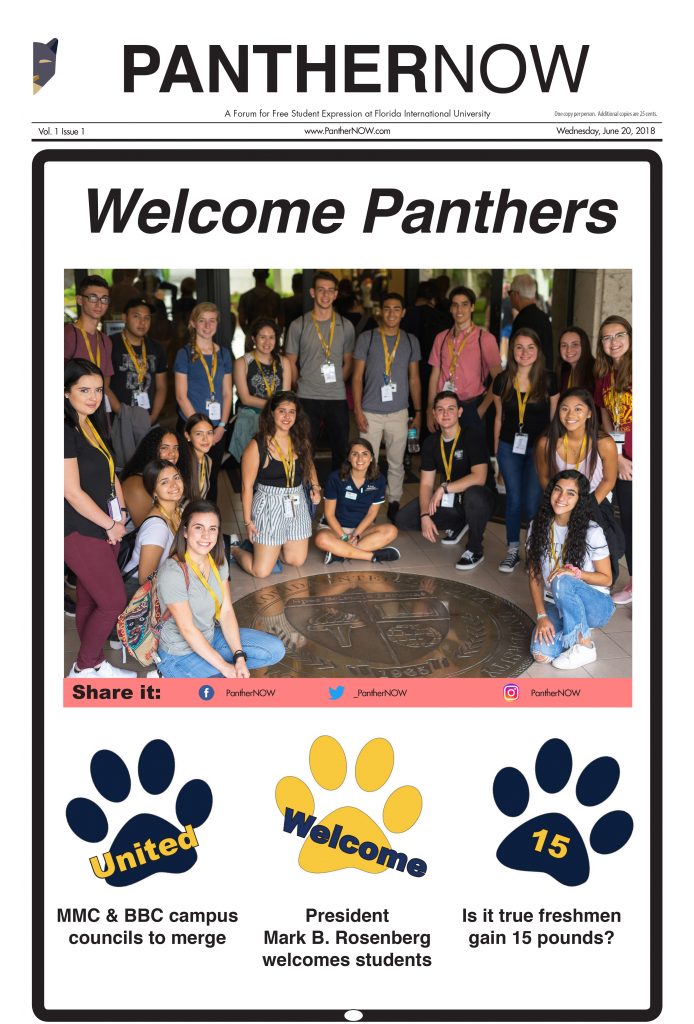 PantherNOW's special "Back to School" edition magazine. Cover designed by Editor-in-Chief Michelle Marchante. Cover photo by Gerard Albert/PantherNOW's Cover Photographer.