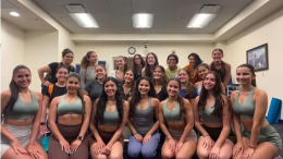 Girl Gains Pilates event at FIU with Pilate instructor Saphi. | Photo courtesy of Girl Gains FIU.