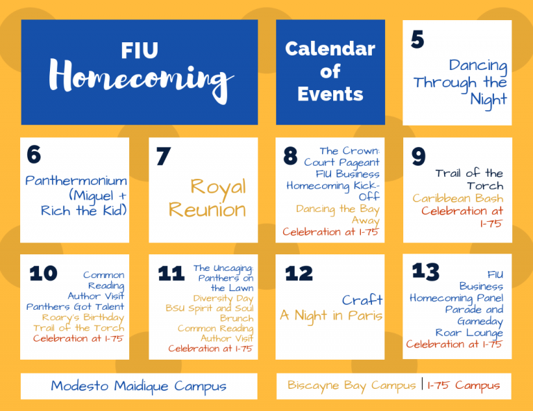 FIU Homecoming Calendar of Events – PantherNOW